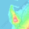 Mappa topografica Lambug, altitudine, rilievo