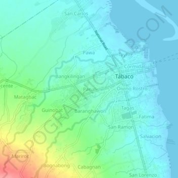 Mappa topografica Panal, altitudine, rilievo