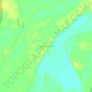 Mappa topografica Nuevo Paraíso, altitudine, rilievo