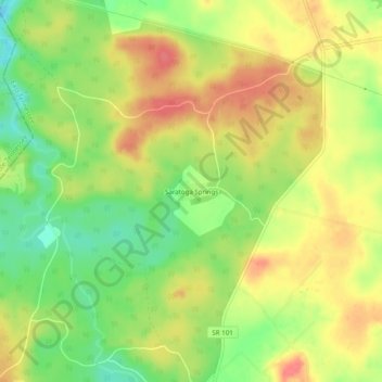Mappa topografica Saratoga Springs, altitudine, rilievo