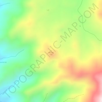 Mappa topografica Mount Uac, altitudine, rilievo