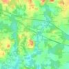 Mappa topografica Kersouarne, altitudine, rilievo