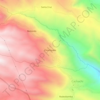 Mappa topografica Chinchipata, altitudine, rilievo