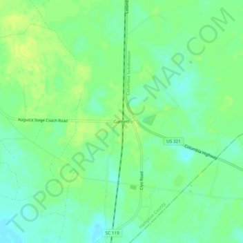 Mappa topografica Garnett, altitudine, rilievo