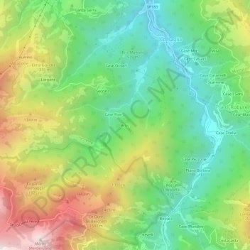 Mappa topografica Artic, altitudine, rilievo
