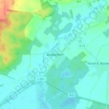 Mappa topografica Wiebendorf, altitudine, rilievo
