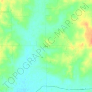 Mappa topografica Bett, altitudine, rilievo