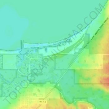 Mappa topografica Boreal Forest, altitudine, rilievo