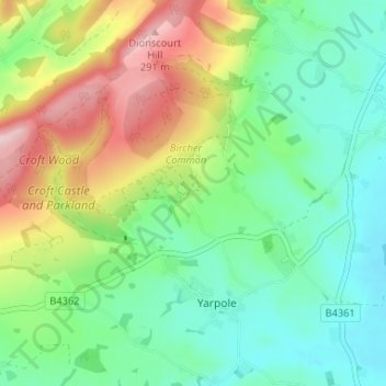 Mappa topografica Welshman's Lane, altitudine, rilievo