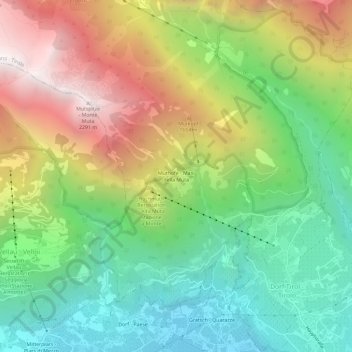 Mappa topografica Muthöfe, altitudine, rilievo