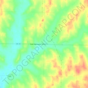 Mappa topografica Dotham, altitudine, rilievo