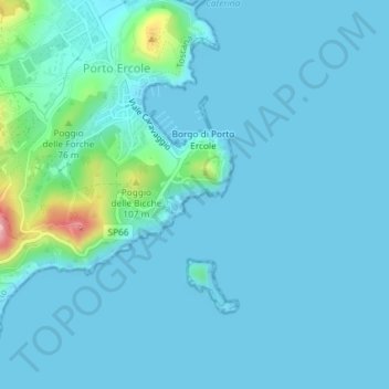 Mappa topografica Le Viste, altitudine, rilievo