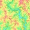 Mappa topografica Chevy Chase, altitudine, rilievo