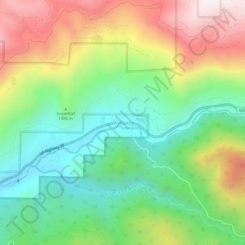 Mappa topografica Kyburz, altitudine, rilievo