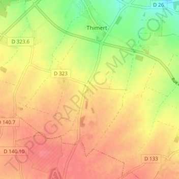 Mappa topografica Le Petit Hanche, altitudine, rilievo
