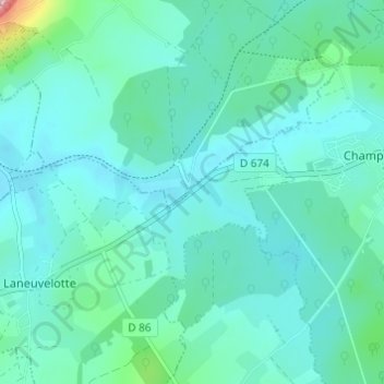 Mappa topografica La Bouzule, altitudine, rilievo