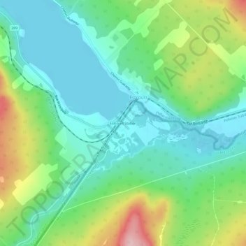 Mappa topografica Estcourt Station, altitudine, rilievo