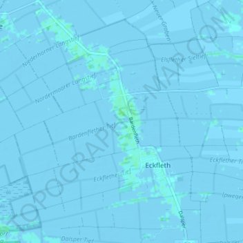 Mappa topografica Bardenfleth, altitudine, rilievo
