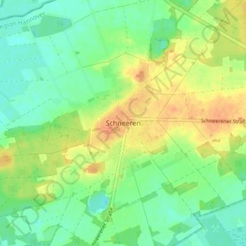 Mappa topografica Schneeren, altitudine, rilievo