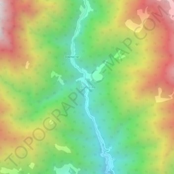 Mappa topografica Alabalık, altitudine, rilievo