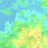 Mappa topografica Kernours, altitudine, rilievo