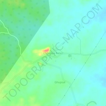 Mappa topografica Chhuriya Kalan, altitudine, rilievo