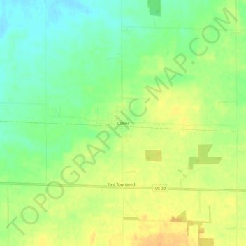 Mappa topografica Collins, altitudine, rilievo
