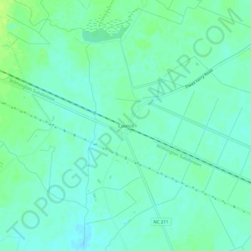 Mappa topografica Council, altitudine, rilievo