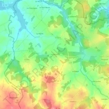 Mappa topografica La Besse, altitudine, rilievo