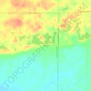 Mappa topografica Murat, altitudine, rilievo