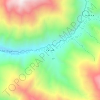Mappa topografica Carrizal, altitudine, rilievo