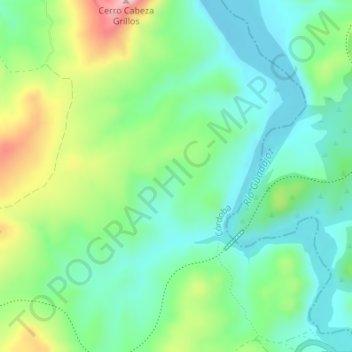 Mappa topografica El Físico, altitudine, rilievo
