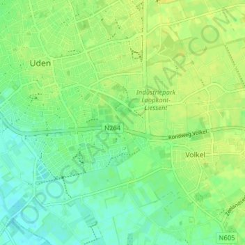 Mappa topografica Velmolen, altitudine, rilievo