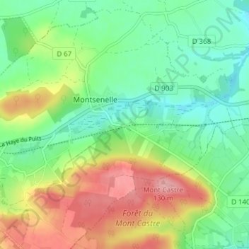 Mappa topografica La Gare, altitudine, rilievo