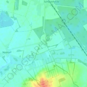 Mappa topografica Neuendamm, altitudine, rilievo