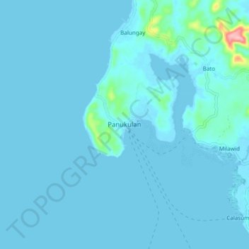 Mappa topografica Panukulan, altitudine, rilievo