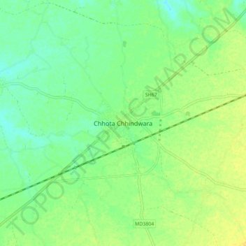 Mappa topografica Chhota Chhindwara, altitudine, rilievo