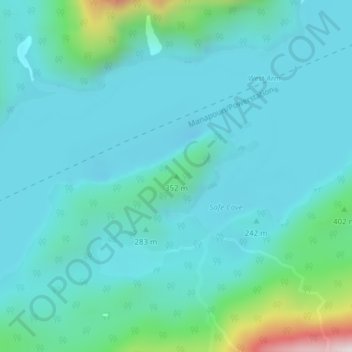 Mappa topografica 352, altitudine, rilievo