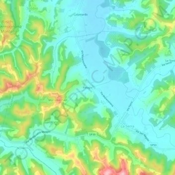 Mappa topografica Palagio, altitudine, rilievo