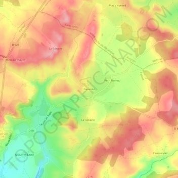 Mappa topografica Neuviale, altitudine, rilievo