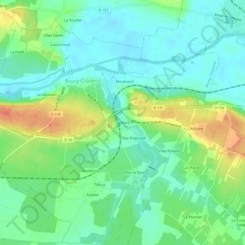 Mappa topografica Veillard, altitudine, rilievo