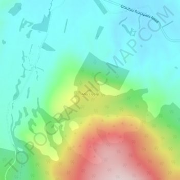 Mappa topografica Merrivale, altitudine, rilievo