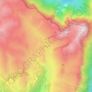 Mappa topografica San Giorgio, altitudine, rilievo