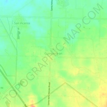 Mappa topografica Guinsang-an, altitudine, rilievo