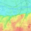 Mappa topografica Bergeonnerie, altitudine, rilievo