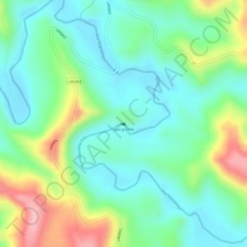 Mappa topografica lapa grande, altitudine, rilievo