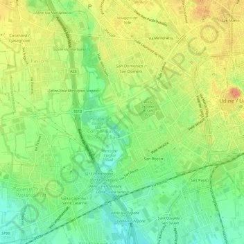 Mappa topografica Cormôr Alto, altitudine, rilievo