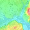 Mappa topografica Falzè di Piave, altitudine, rilievo