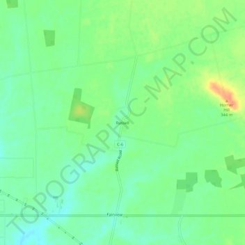 Mappa topografica Russell, altitudine, rilievo