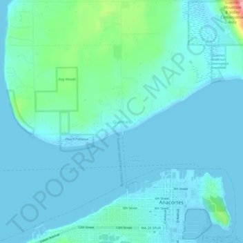 Mappa topografica Guemes, altitudine, rilievo